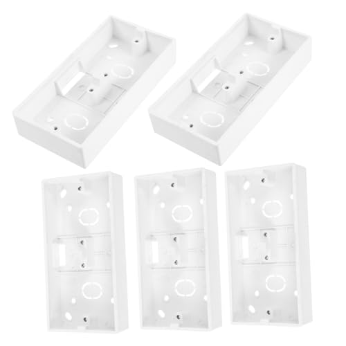 Cabilock 5pcs Electrical Outlet Boxes Plastic Surface Mount Outlet Boxes Electrical Outlet Boxes