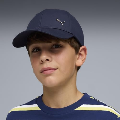 PUMA Casquette de Baseball à Logo Cat en métal Essentials Enfant et Adolescent Jugendlicher, Navy Blue