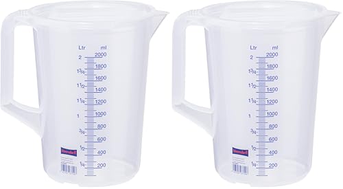 hünersdorff verre doseur 2l | polypropylène (PP) | incassable | lavable au lave-vaisselle | avec...