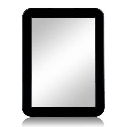 ARTLYMERS Magnetic Locker Mirror 5x7 Real Glass Small Mirrors for Locker with Magnetic Backing for School Locker Bathroom Household Refrigerator Locker Accessory (Black)