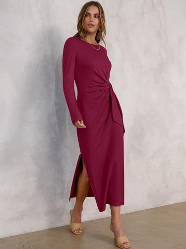 Image of ANRABESS Women's Fall Long Sleeve Casual Maxi Dress