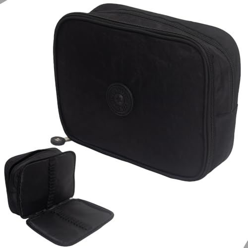 Estojo Box Escolar Organizador 25 Elásticos Zíper Reforçado Grande Capacidade Para Lápis Canetas Acessórios Estudante Professor Artista Escritório