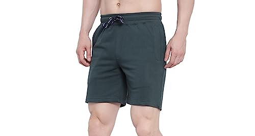 MAUSAM COLLECTION Men’s Super Combed Cotton Rich Regular Fit Solid Shorts with Side Pockets
