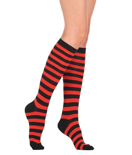 Image of Striped Knee High Socks for Women Outdoor Sport Athletic Stripe Casual Tube Socks