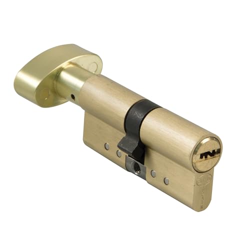 Amig - Cilindro de seguridad con muletilla - Cerradura para puertas - Bombín de Alta Seguridad - Antiganzúa y Antibumping - Incluye 5 llaves - Mate - Medidas: 62 (31-31 mm)