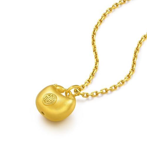 CHOW SANG SANG 999 Gold Cultural Blessings Fortune Bag Pendant for Women 95935P Price-by-Weight 2.24g Gold [Necklace Not Included]3
