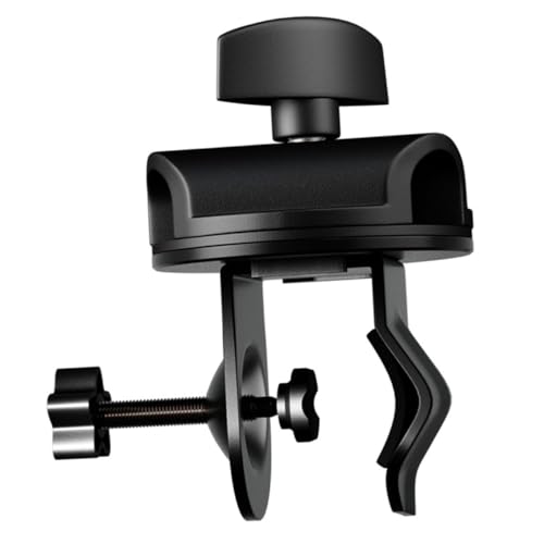 BESPORTBLE Mic Clamp Microphone Desk Mount Clip for Recording Live Music Events Speeches Compact Design Ergonomic Rotating Knob Versatile Microphone Stand