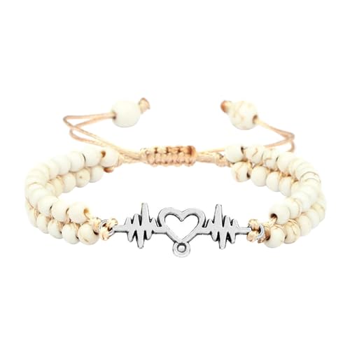 Bracelets en pierre de 4 mm perle cristal blanc élastique