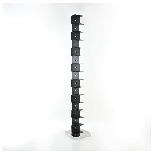 Opinion Ciatti Ptolomeo Libros Columna 215, Schwarz Fuß edelstahl poliert, estándar