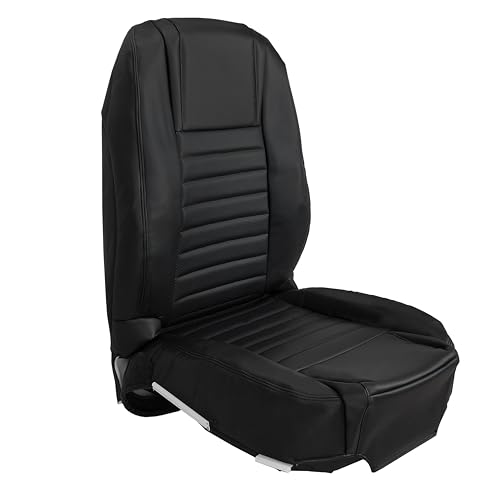 ECOTRIC Artificial Leather Driver Seat Cover Black Compatible with 2005