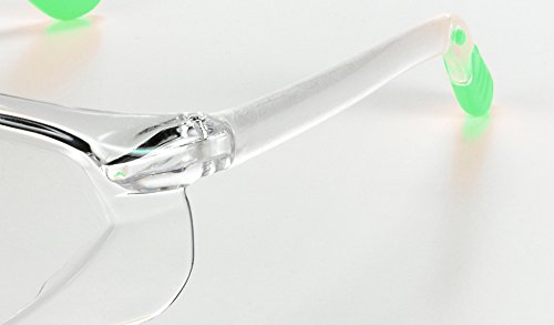 Schutzbrille UNIVET 529 CLEAR 2, klar, verstellbar, schwarz/grün, 35 g