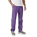 Fleece Lined Cargo Pants for Men Elastic Drawstring Multi Pocket Fashion Workwear Tapered Trousers Purple Large