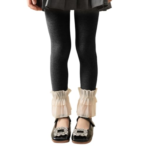 Tights, Girls Cotton Leggings Lace Trim Decor Kids Tights for Spring and Autumn Soft & Comfortable Baby Bottoming