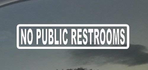 No Public Restrooms Business Door Vinyl Decal Sign 2" X 9" #TOP2