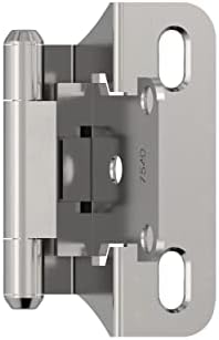 Amerock BPR756626 | Cabinet Hinge | 1/4 in (6 mm) Overlay Self Closing Partial Wrap | Polished Chrome | Kitchen Cabinet Door Hinge | 1 Pair/2 Pack | Functional Hardware