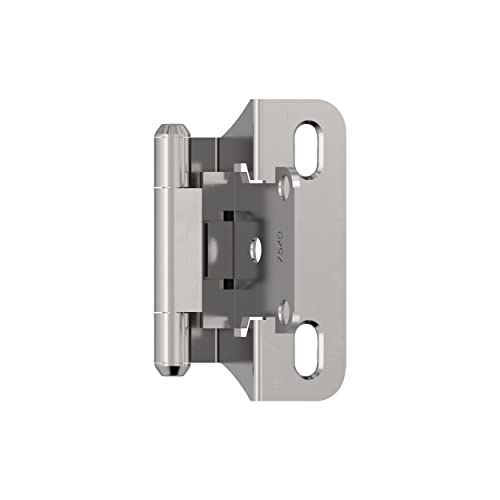 Image of Amerock 1 Pair 1 /4 inch Overlay Polished Chrome Partial Wrap Cabinet Hinge