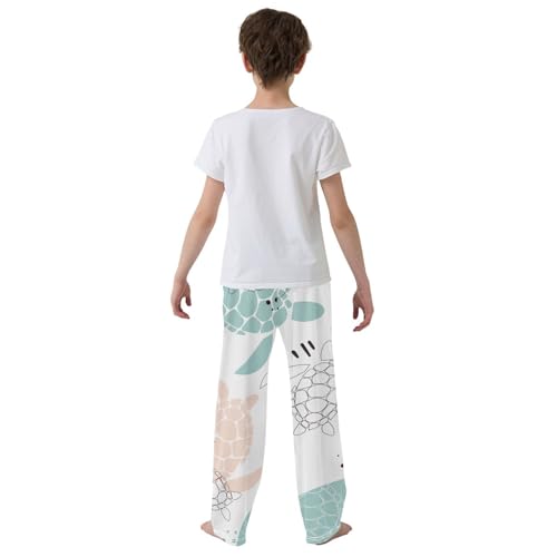 Boys' Pants Colorful Turtles Underwater Sea Long Bottoms Jogger Pants Elastic Waist Trousers with Pockets S-XL3