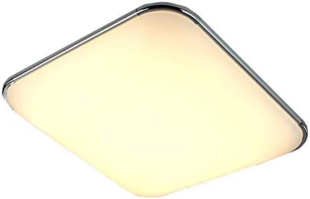 Modern LED Ceiling Lamp Bedroom Dining Room 300 mm x 300 mm / 15 W / 1200 Lumen I503Y Warm White Chrome Silver