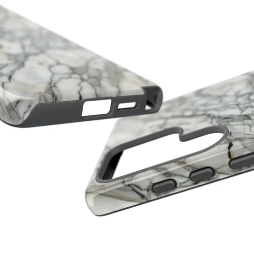 Coque Samsung S25 Ultra marbre blanc rigide et brillante