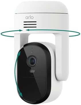 Arlo Essential Pan Tilt Security Camera 2K – Wired Plug-in Power Outdoor Camera, Person Recognition, Package Detection, Animated Preview, 1-Month Trial of Secure Plan, Auto Motion Tracking, 1 Cam