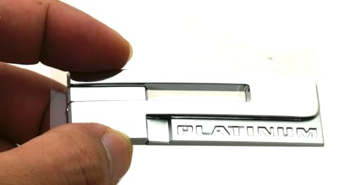 Image of 1x New P Platinum Emblem Trunk Lid Badge Nameplate Replacement for XTS - 20971945 (Chrome)