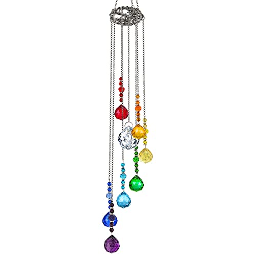 H&D Hyaline & Dora Colorful Crystal Ball Prisms Suncatcher Tree Of Life Window Hanging Ornament Rainbow Maker Pendant For Home, Garden Decoration thumb #7