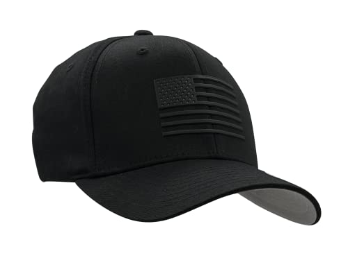 The Pride American Flag Flexfit Hat Military Premium 3D Patch Baseball Cap For Men Women: Decorated In Usa (6277S-Black-Matt-Small) 6277-Black-Matte #TOP3