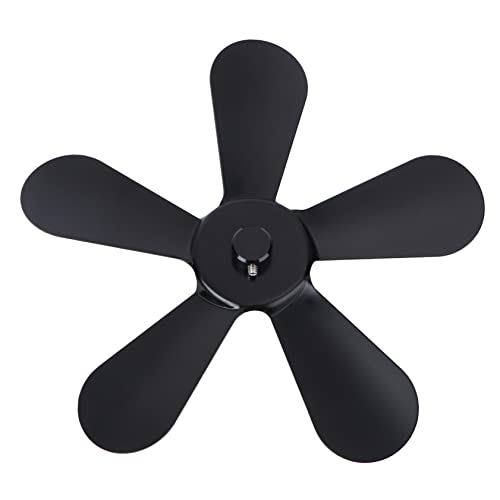 Cabilock 1 Pieza Ventilador de de Aluminio de Accesorios de de Ventilador para Estufa de Funcionamiento Silencioso y Color Negro Sin Batería de Compatible con Estufas de