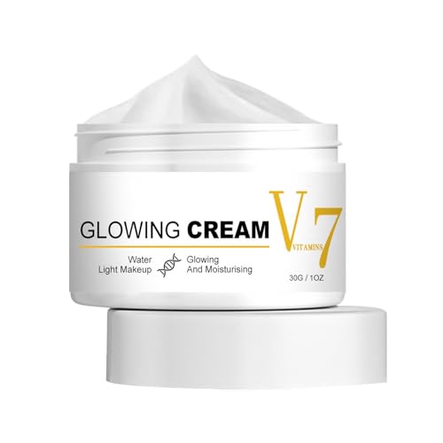 Crema Brillo Facial,Crema Aclaradora Facial, Crema facial blanca, Crema iluminadora facial ligera de 1 oz para una piel de con brillo natural