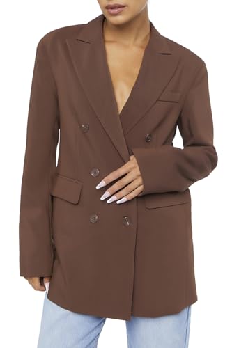 Forever 21 Women's Notched Double-Breasted Blazer