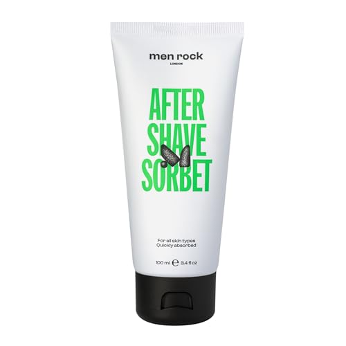 Men Rock Sorbetto Dopobarba, Balsamo Dopobarba per Uomini, Leggero e Velocemente Assorbente, Balsamo Idratante Anti-Rossore che Lenisce la SensibilitĂ Dopo la Rasatura 100 ml