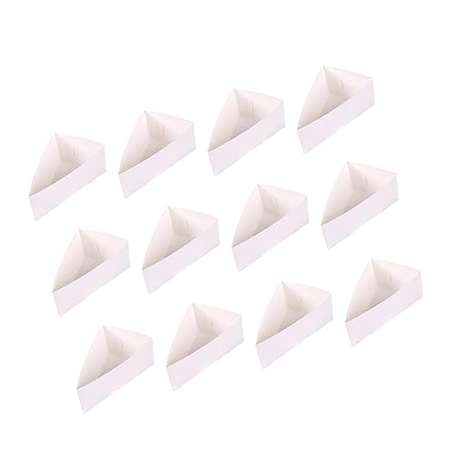 FUNOMOCYA 20Pcs Triangle Cake Wrapping Boxes Recyclable Pastry Containers for Bakery Convenient Cupcake Carrier for Desserts and Treats