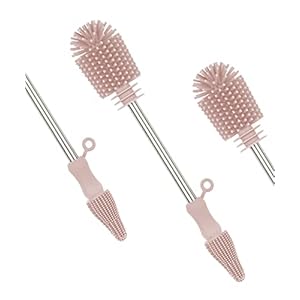 haakaa Silicone Cleaning Brush -Soft Bristles Flexible Scrubber for Breast Pumps,Nipples,Breastmilk Storage Bag,Baby…