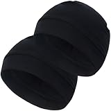 Simapu Cotton Skull Cap, Skull Caps for Men Women, 2-Pack Lightweight Beanie Running Cycling Breathable Helmet Liner Night Cap Sleep Hats