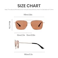 Cyxus Sonnenbrille Herren Damen Klassisch Polarisiert Sonnenbrille Outdoor UV 400 für Fahren Angeln Reisen Metallrahmen P1122 (Braun) – Ansicht 6
