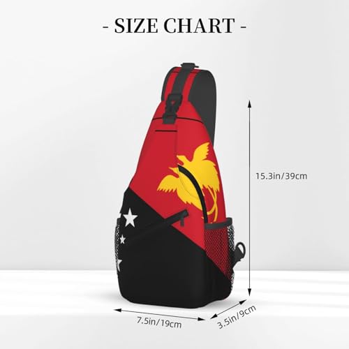Mochila unisex tipo bandolera con diseño de Papúa Nueva Guinea miniatura 3