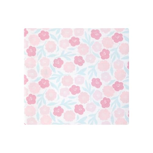 Image of Hudson Baby Infant Girls Cotton Flannel Receiving Blankets 4-Pack, Pink Daisies, One Size