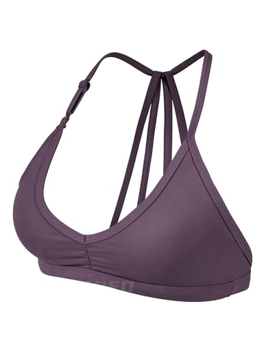 Image of YEOREO CoreFlex Workout Sports Bras for Women Padded Strappy Open Back Gym Bra Light Impact Criss Cross Yoga Crop Top