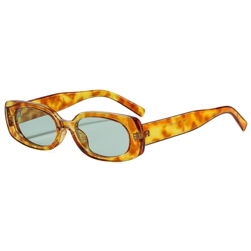 Popular Fashion Small Rectangle Sunglasses Women Retro Small 90s Style Shades UV400 Men Punk Leopard Sun Glasses ﻿2