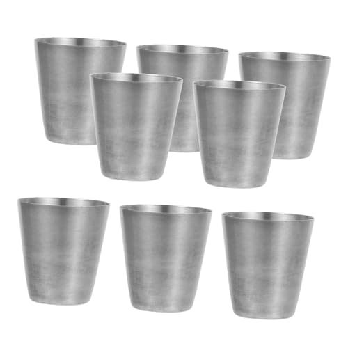 MUCKLILY 8pcs Stainless Steel Sauce Cups for Dipping Condiment Bowls Versatile Holders for Home Restaurant Use Metal Cups for Sauces Butter
