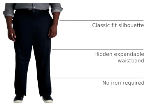 Image of Haggar Men's Classic Fit Premium No Iron Khaki Pant