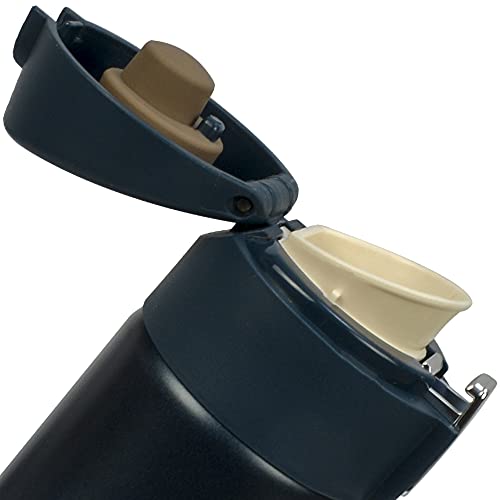 Garrafa Térmica Aço Inox com Vedação 500 ml Azul + Chaveiro CBRN18581