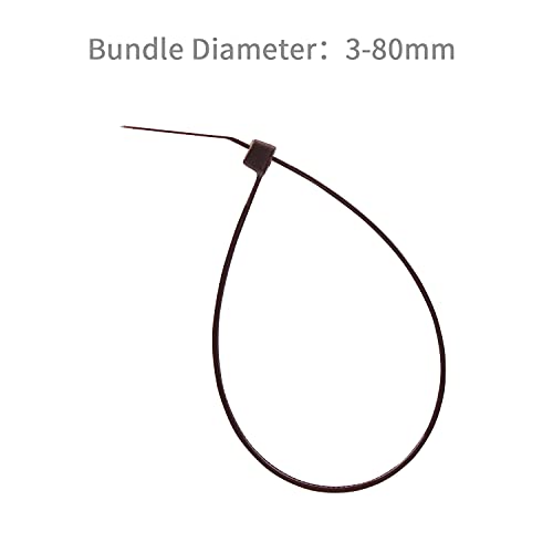 XINGO Brown Cable Ties Pack of 500, 300mm x 3.6mm,Premium Nylon Durable Zip Ties - Image 4