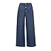 Price comparison product image ADESHOP 2019 Casual Straight Leggings, Women High Waist Wide Leg Culottes Cotton Linen Trousers Loose Pants