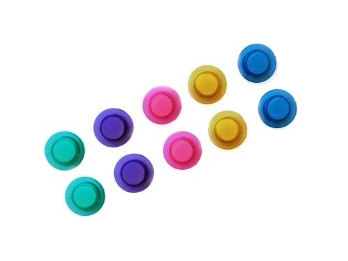 ALLboards Lot de 10 Aimants, Forme Ronde, Mix, 30 mm, pour Tableaux Blancs Magnétiques Cover