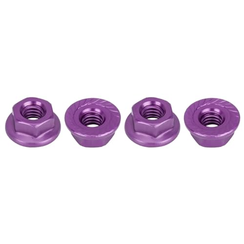 RC�J�[���i For TRX4 For SCX10 For Scania Drift M4 Flange 1/10 1/14�A���~�z�C�[�����b�N�i�b�g�}���`�J���[ 4/8 �� RC �J�[�g���b�N�N���[���[���j�o�[�T��(Purple,4pcs)