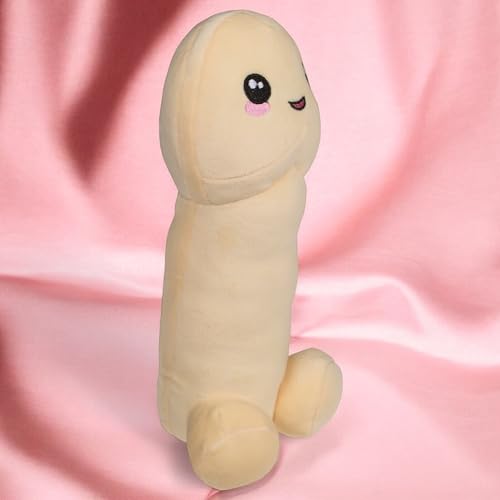 MIJOMA Plüsch-Penis 30 cm – Kuschelpuppe in Hautfarbe oder Regenbogen – Lustiger Scherzartikel – Weiches Stofftier aus 100% Polyester – Perfektes Mitbringsel für Spaß & Unterhaltung (Hautfarben)