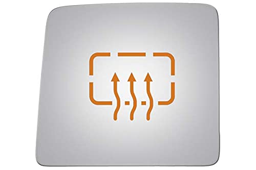 Burco4204H Upper Flat Driver Side Replacement Mirror Glass (Mount Not Included) (2008 2009 2010 2011 2012 2013 2014 2015 2016) Compatible With FORD F-150 F-250 F-350 F-450 Power - Check Fitment List