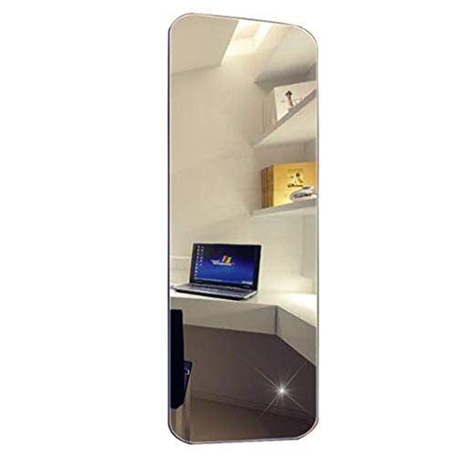 Weq Espejo para vestirse Dormitorio apropiado Espejo sin Marco Espejo de Cuerpo Entero salón Pared Espejo Rectangular Maquillaje Espejo HD Espejo (Size : 40x150cm)