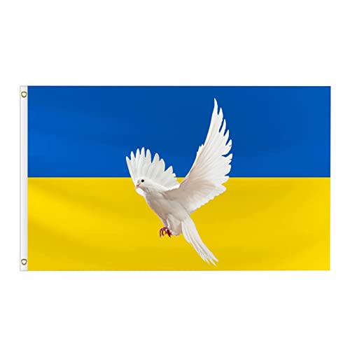 Basewing Friedensflagge Fahne Gartenflagge Regenbogen Flagge mit PACE Friedenstaube Garten Fahnen Flagge Regenbogen Frieden PACE Peace Fahne flaggen Top Qualität (A1-90x150cm, One Size) Cover